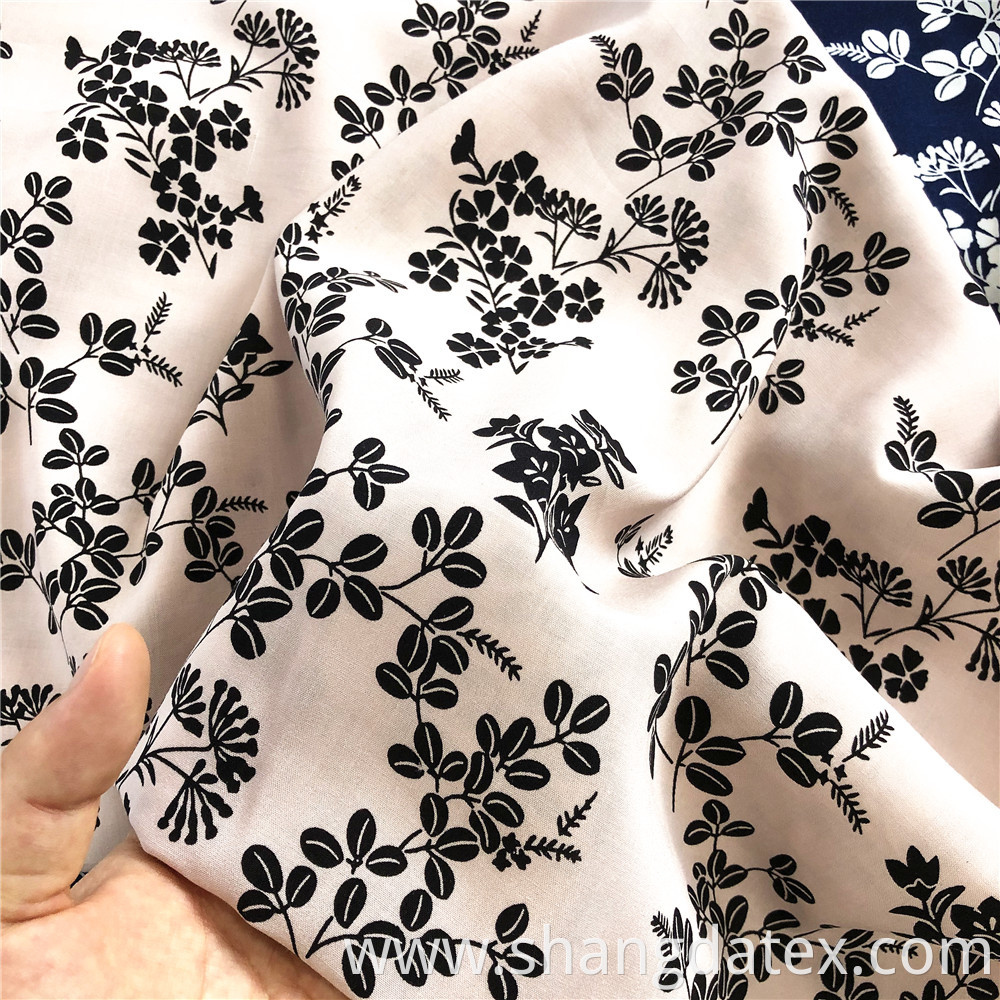 Rayon Printed Fabrics With Small Flower